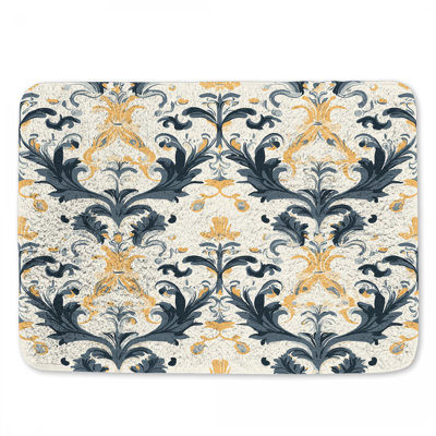 Motif de tapis de bain damassé traditionnel