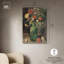 Art floral sur toile verte-105309245-105309258