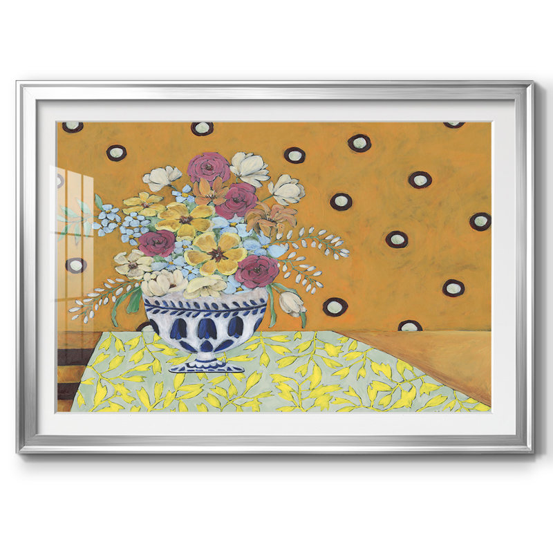 Flowerscape I, reproduction encadrée sur papier, Argent, H 19 po x l 27 po x P 1,5 po
