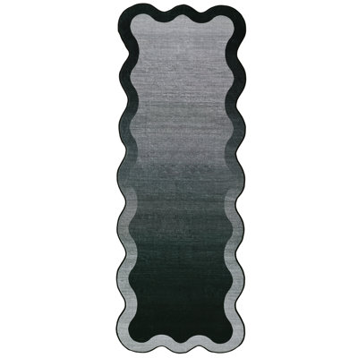 Scalloped Washable Rugs for Living Room Bedroom Laundry Bathroom