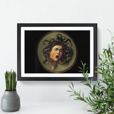 The Head of Medusa by Caravaggio - Framed Print