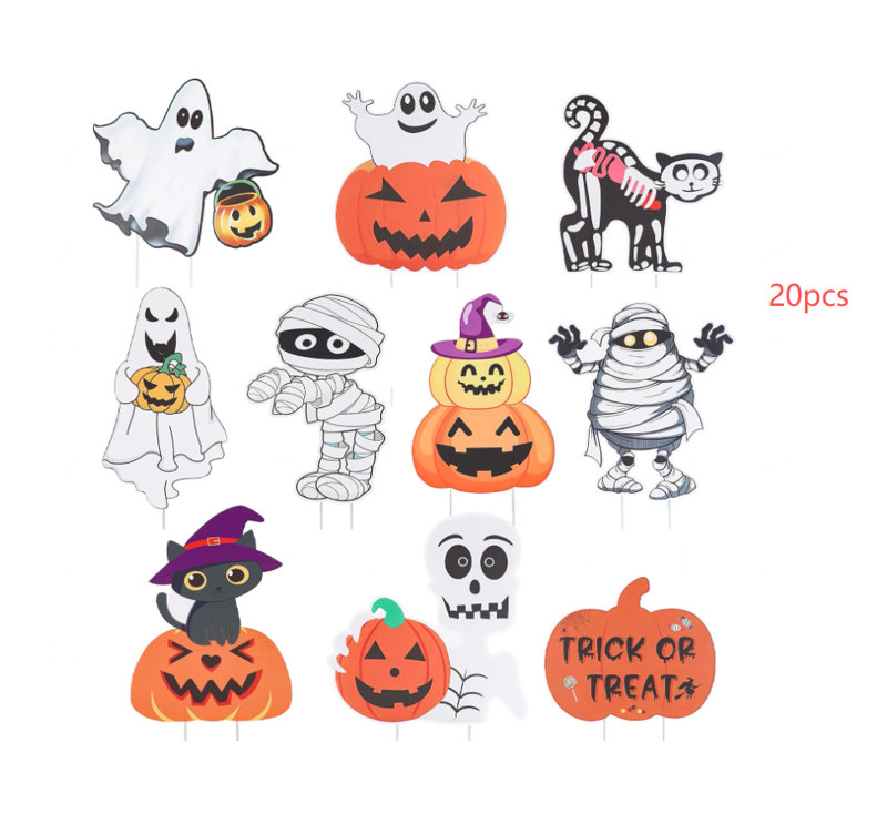 20 citrouilles fantômes d'Halloween