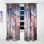 Brun et bleu luxueux abstrait fluide Art VII - rideau en velours moderne - obscurcissant - 1 panneau-71800189