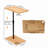 Bamboo Couch Tray Table Height Adjustable C-Shaped End Table