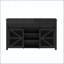 Buffet coulissant avec porte de grange en métal et tablettes réglables-356845214
