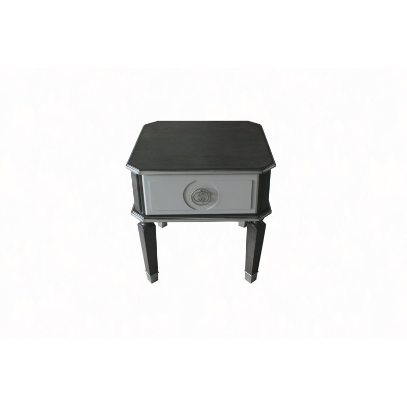 Charcoal & Light Gray Finish End Table
