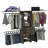 Closet System 69"W  118"W, Four Hanging Rods, Three Drawers, Five Shelves, Dark Walnut