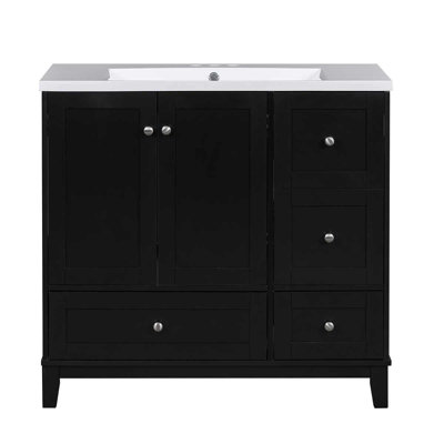 36'' Free Standing Single Bathroom Vanity With Resin Top -  Winston Porter, 35B0D9F2BCB74EF9A46F8721B59629F0