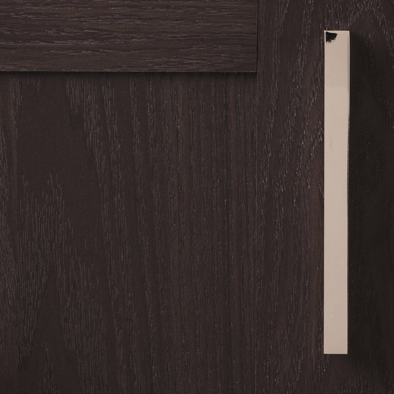 Glossy Nickel Modern Kitchen Cabinet Handles, 5-1/16" 10-Pack