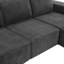 Canapé modulaire en U avec repose-pieds, 110 po x 72 po, chenille douce, sans assemblage, 6 sièges, pour salon et chambre à coucher-1837526037