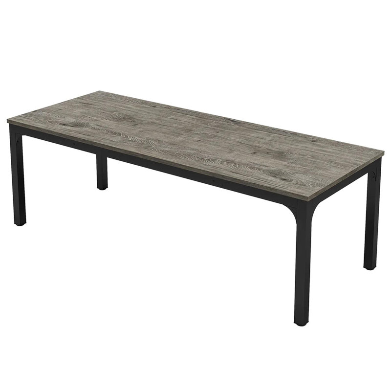 Computer Desk,Executive Table,Rectangle Office Desk, Gray/Black
