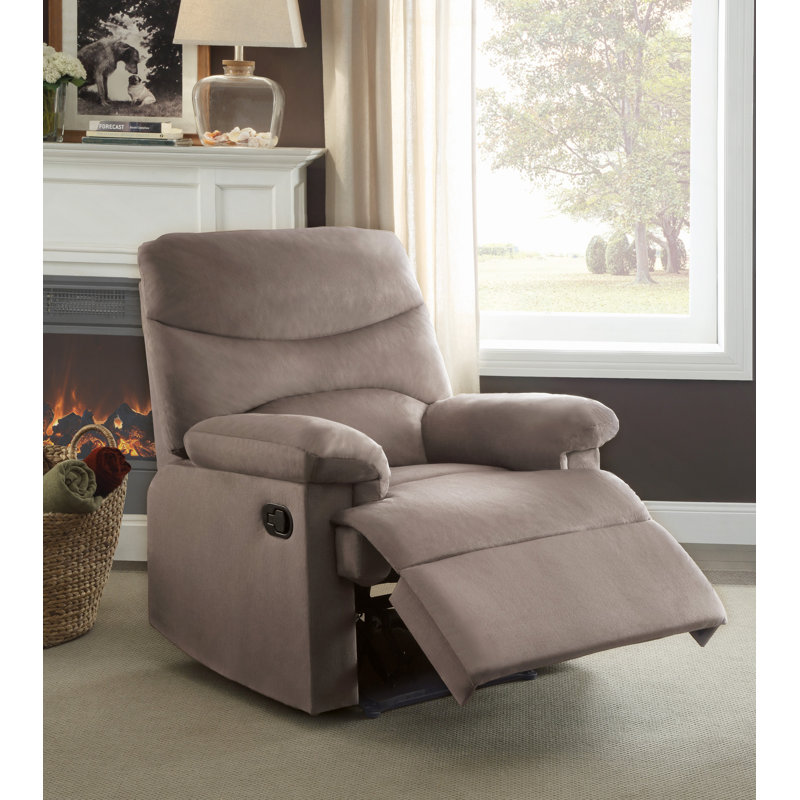 Soft Recliner, Woven Motion Recliner, Light Brown Fabric