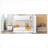 Platform Full Over Full Bunk Bed, Storage-Focused Sleeper with Drawers and Cabinet, Classic White Solid Wood-1614369172