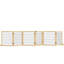 Barrière en bois 170 po pour animaux de compagnie. Barrière pliable pour petits et moyens chiens. 6 avec pieds de soutien. Bois naturel.