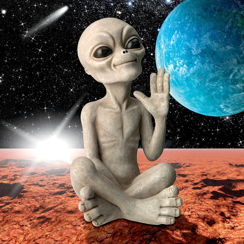 Statue extraterrestre ovni Greetings Earthlings