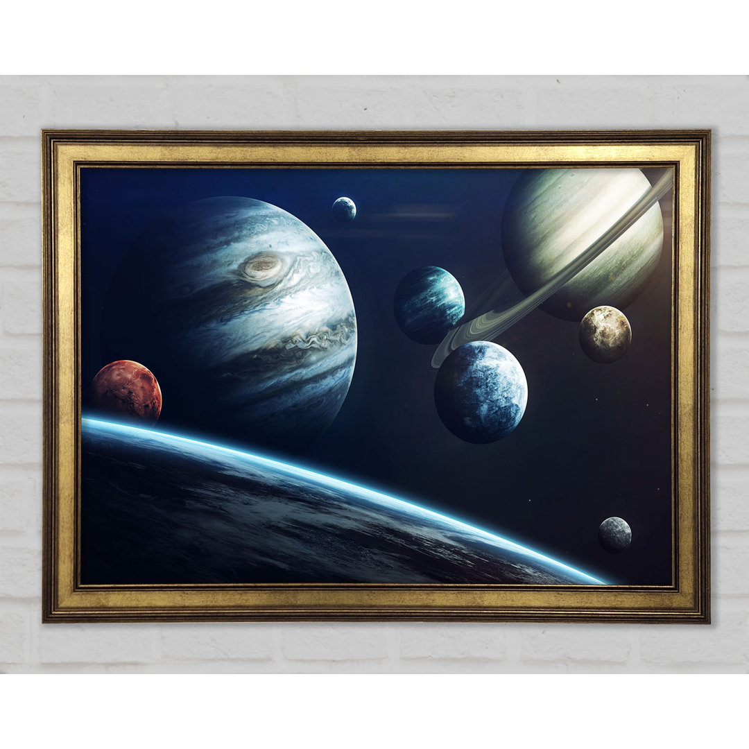 Out In Space Planets - Einzelne Bilderrahmen Kunstdrucke