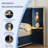 Calviano Upholstered Platform Bed With Wingback Headboard, LED Lighting, And Storage Side Panels-117216288-117216292