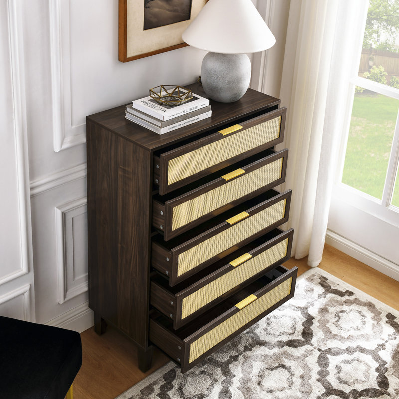 Commode 5 tiroirs, Noyer
