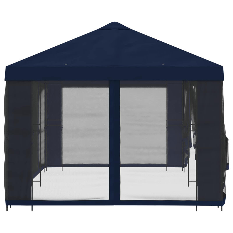Vidaxl Gazebo Polyester And Steel, Blue, 276.5cm H x 600cm W x 300cm D