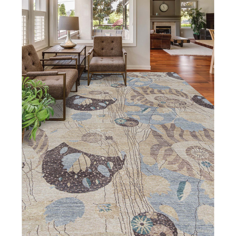 Brookhaven Abstract Area Rug in Ivory