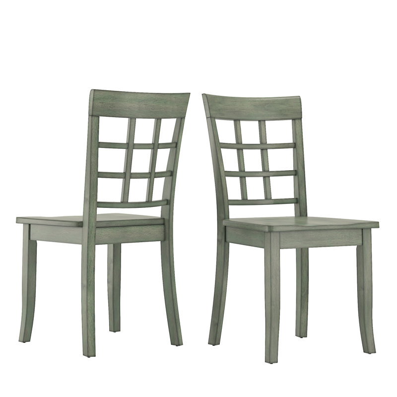 Alexa-Mae 17.32'' H Solid Wood Side Chair, Antique Sage