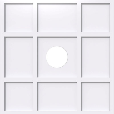 16"OD x 3"ID x 5 1/2"C x 1"P Rubik Architectural Grade PVC Contemporary Ceiling Medallion