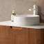 Lavabo rond en céramique 14 po pour salle de bain - blanc