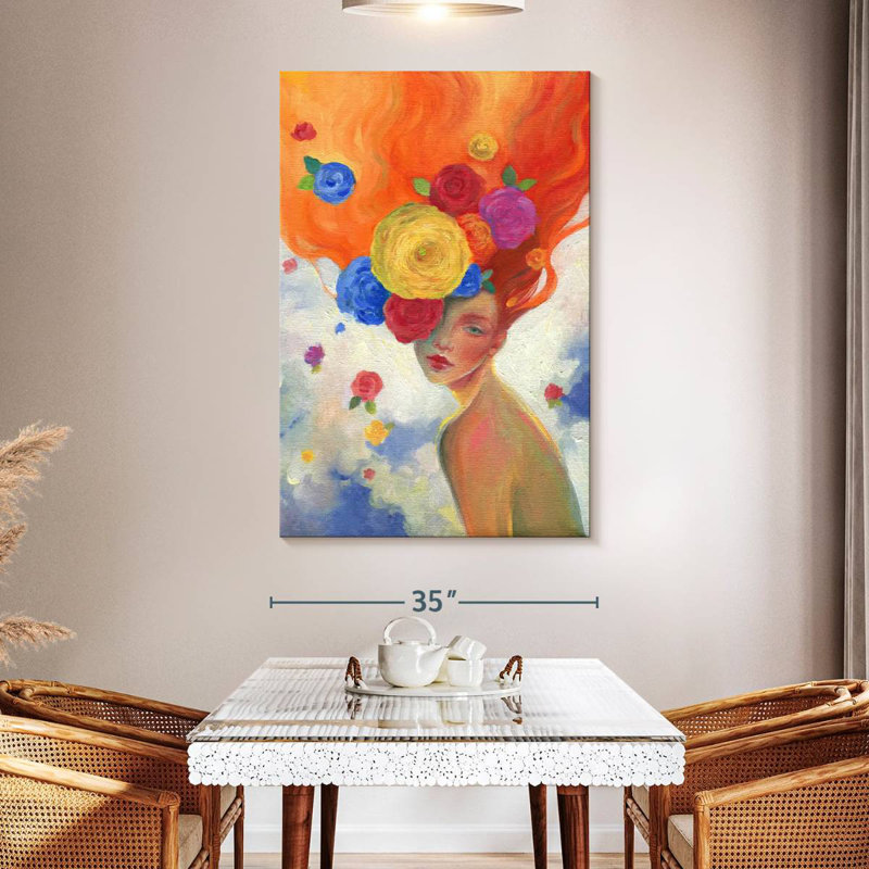 Leisha Flower Hair, 51" H x 34" W