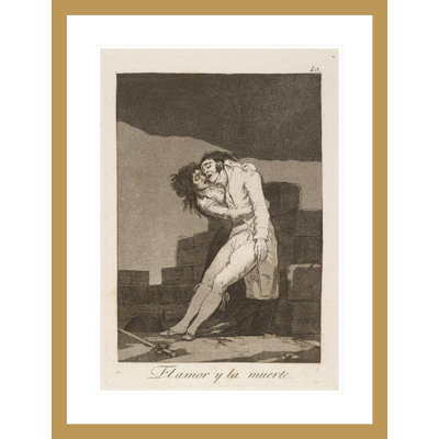 El amor y la muerte. (Love and death.) by Francisco de Goya - Giclee Framed Print