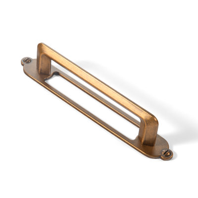 Backplate Bar Pull - Antique Brass, Sleek & Timeless Point-To-Point Handle For Cabinets & Drawers
