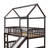 House Loft Bed With Slide, Twin Size-1828980565