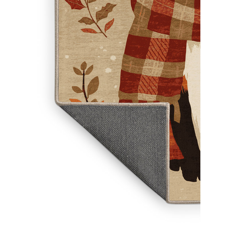 Tapis moelleux et moelleux à motif abstrait de Noël moderne et contemporain Escarcega, 3 X 5
