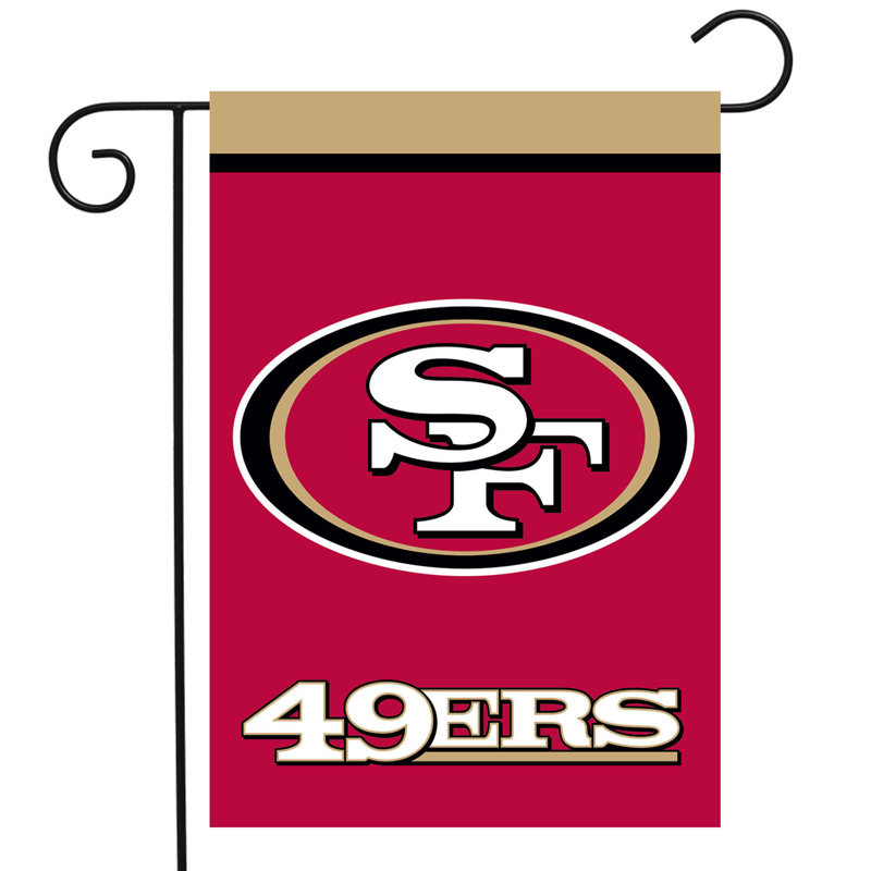 San Francisco 49ers NFL Licensed Garden Flag, Red/White/Black/Brown, 49ers de San Francisco