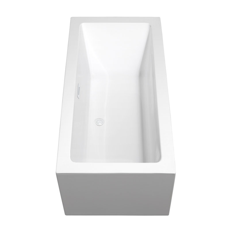 Melody 60'' x 30'' Soaking Acrylic Bathtub, Shiny White