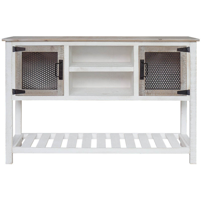 Poynor 47.5'' Solid Wood Top Console Table
