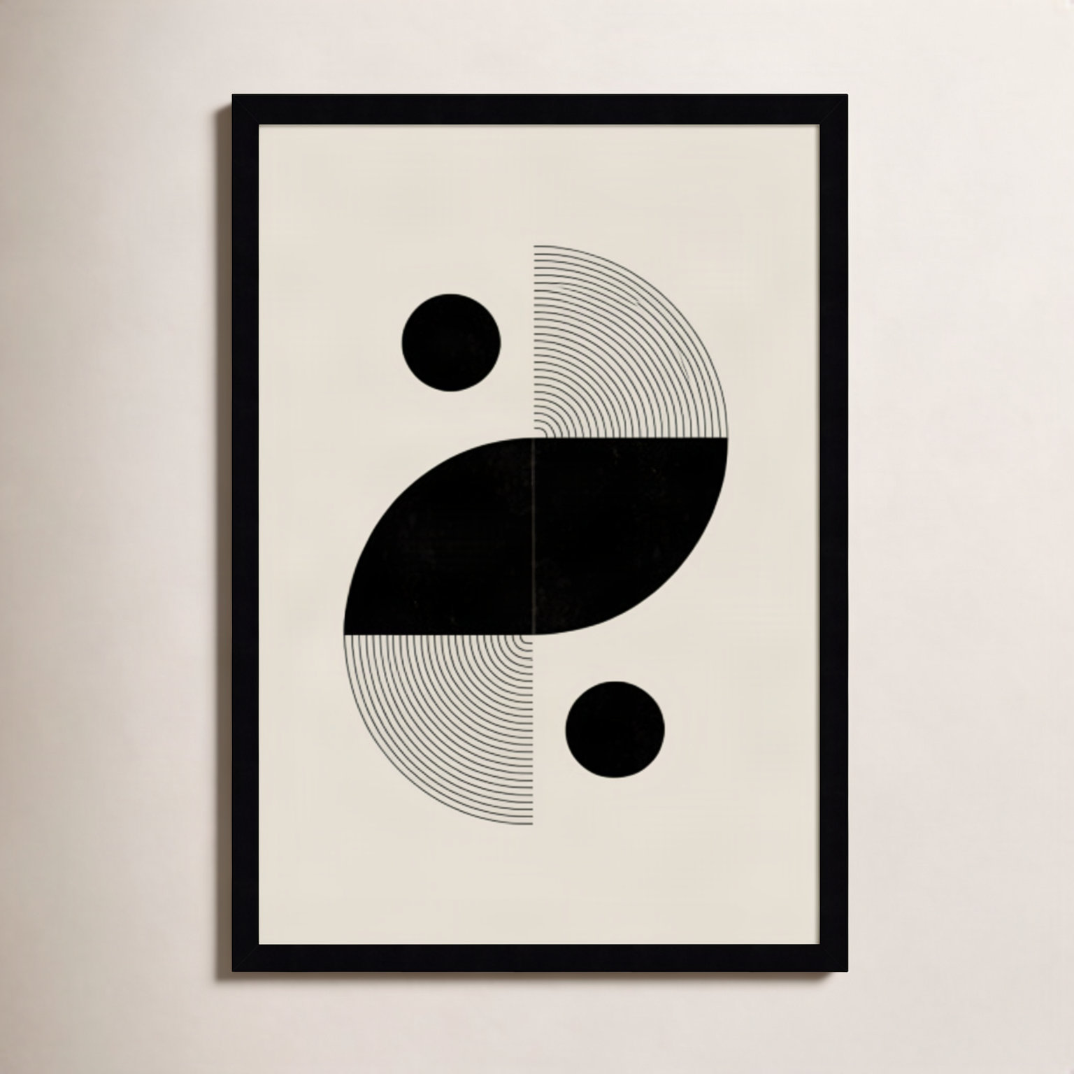Aceton "BaB No. 3" Print, 25" H x 18" W x 1" D, Black