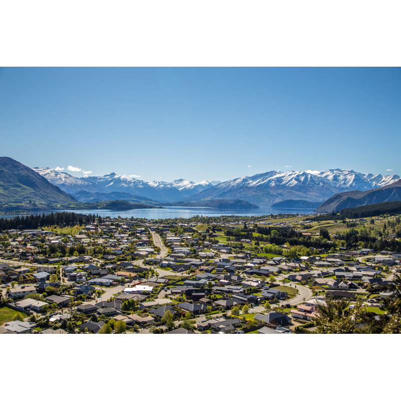 Lake Wanaka City View - Wrapped Canvas Print, 20cm H x 30cm W x 3.8cm D