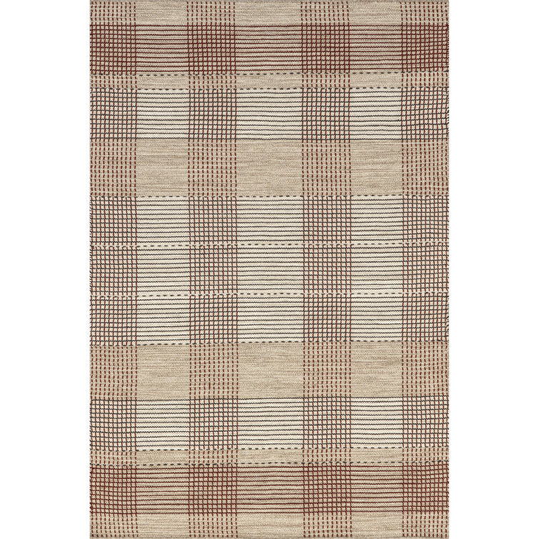 Tapis en laine à carreaux Hurst