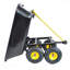 Folding Car Poly Garden Dump Truck With Steel Frame, 10 Inches. Pneumatic Tire,  Black