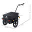 Remorque de cargaison de vélo avec boîte amovible et housse imperméable, remorque de chariot de vélo avec deux roues de 16 po