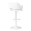Tabouret de bar moderne, pivotant et réglable, en similicuir blanc aspect cuir, comptoir contemporain pivotant, réglable de 25 à 30 pouces, option de siège de meuble