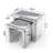 Amla 2 Piece Glass Silver Nesting End Table Mirrored