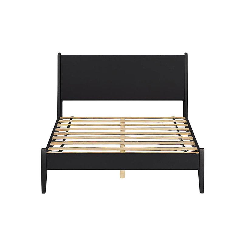 Mid-Century Modern Full Size Wooden Platform Bed