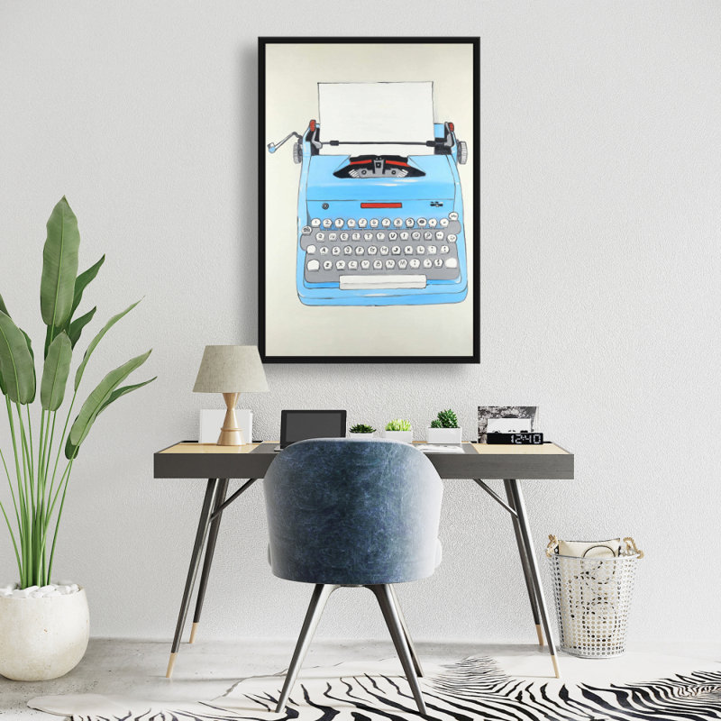 " Blue Typewritter Machine "
