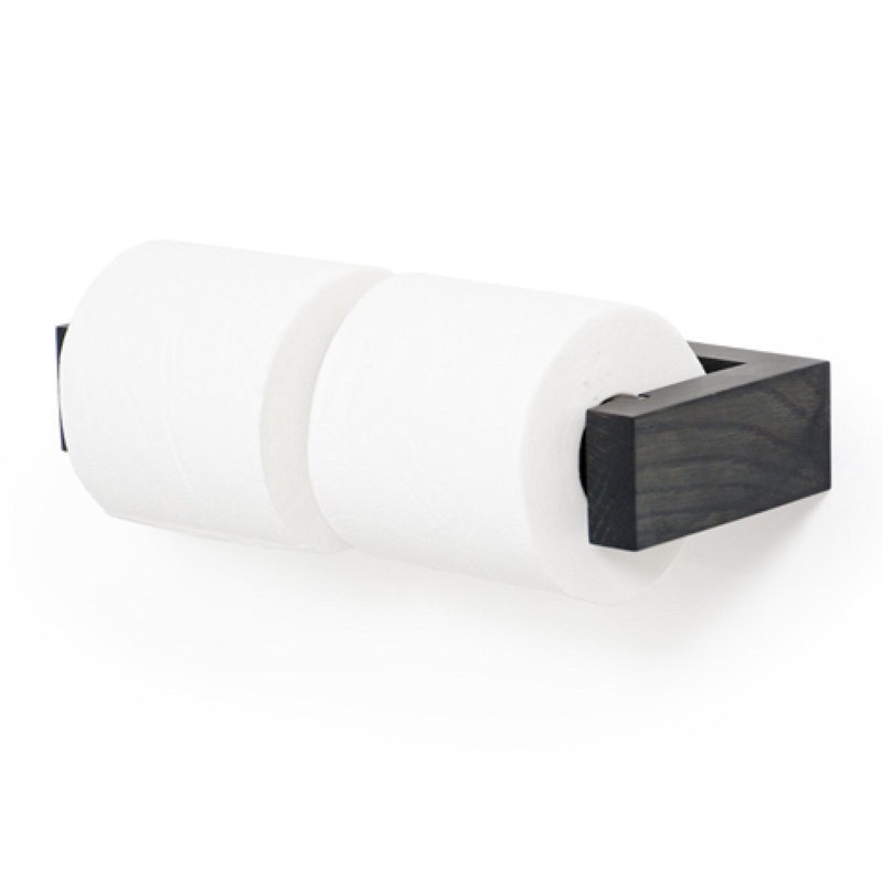 Ashford Wall Mounted Toilet Paper Holder, Dark Oak
