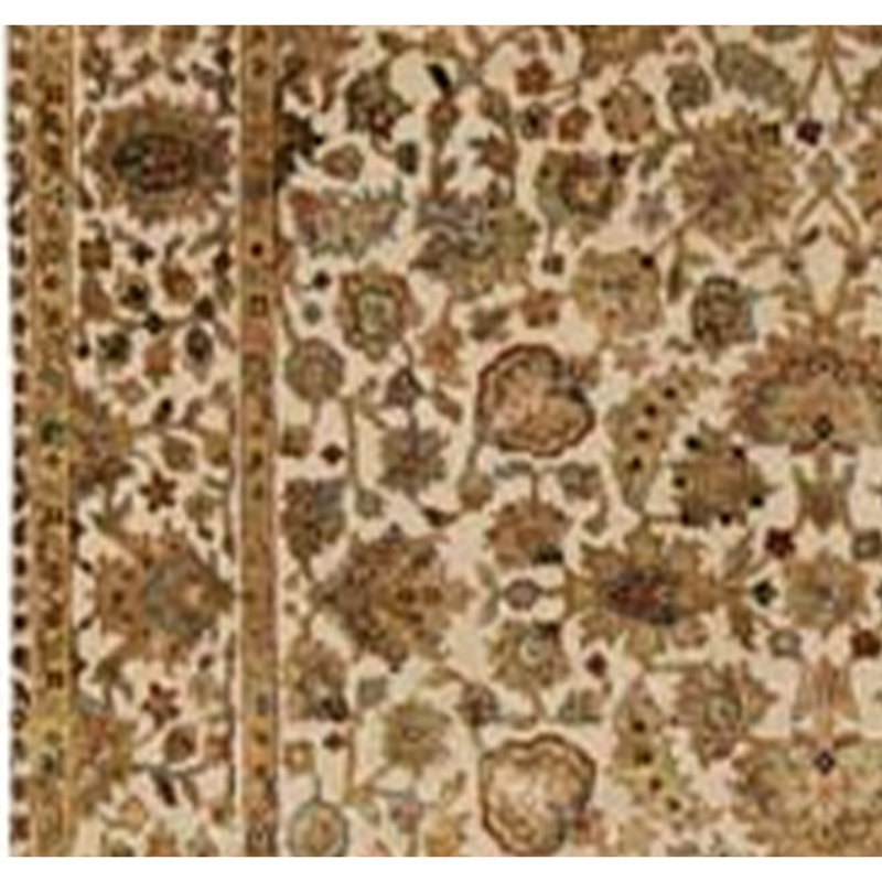 Tapis ivoire et ivoire noué à la main de haute qualité
