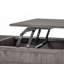 Table basse à plateau relevable avec bureau réglable, compartiment caché et tablette ouverte pour le travail, la salle à manger et le rangement-129385154