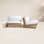Louise Acacia Outdoor Armless Lounge Chair