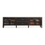 Meuble télé en bois manufacturé rétro noir-324667973