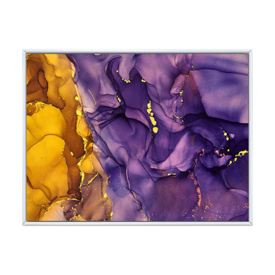 «Mauve et brun», reproduction d'art sur toile abstraite de luxe